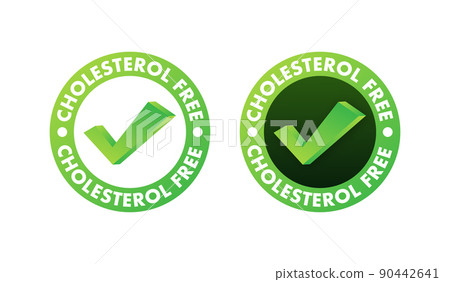 Banner for healthy lifestyle design. Cholesterol free rubber stamp illustration. Vector icon Banner for healthy lifestyle design. Cholesterol free rubber stamp illustration. Vector icon 90442641