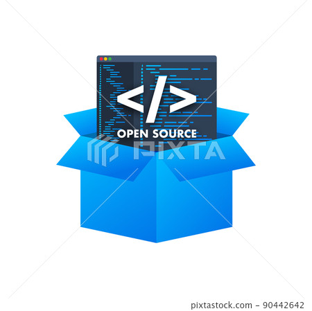 Software development and digital technology concept. Open source Software development and digital technology concept. Open source 90442642