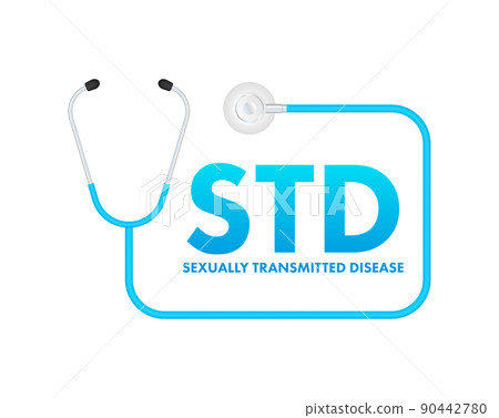 Sexually transmitted disease. Icon with sexually transmitted disease 90442780