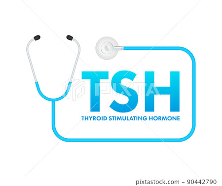 Infographic with thyroid stimulating hormone. Thyroid stimulating hormone. Vector illustration. 90442790