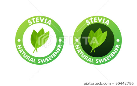 Flat icon stevia on white background. Vector logo. Logo symbol Flat icon stevia on white background. Vector logo. Logo symbol 90442796