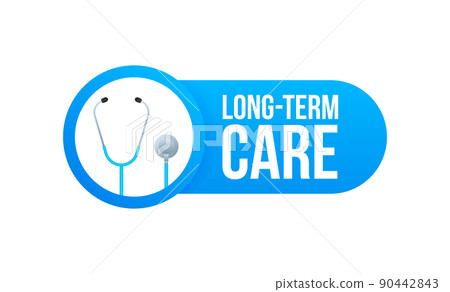 Long-term care. Flat design with people. LTC - Long Term Care, medical concept Long-term care. Flat design with people. LTC - Long Term Care, medical concept 90442843
