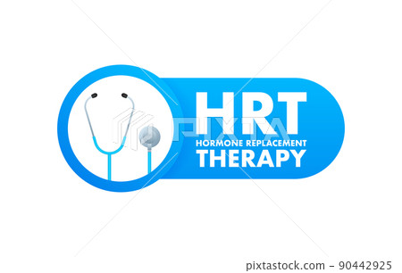 Hormone replacement therapy for medical design. Illustration with pink hormone replacement therapy 90442925