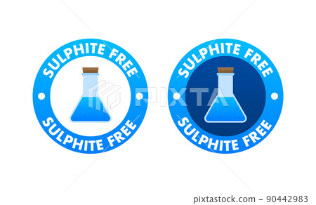 Flat icon with sulphite free. Vector design. Flat icon with sulphite free. Vector design. 90442983