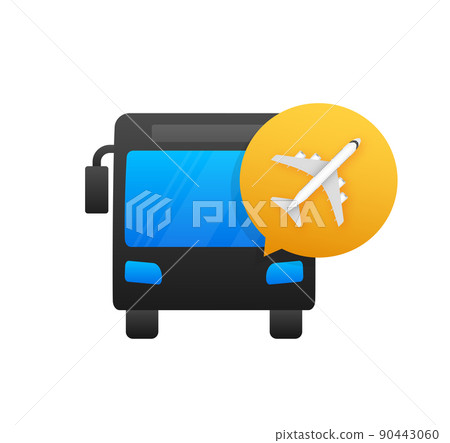 Transport from and to airport vector. Isolated vector illustration 90443060