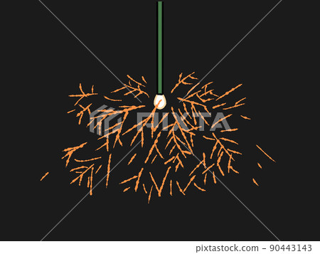 Illustration of sparkler (no ring of light) 90443143