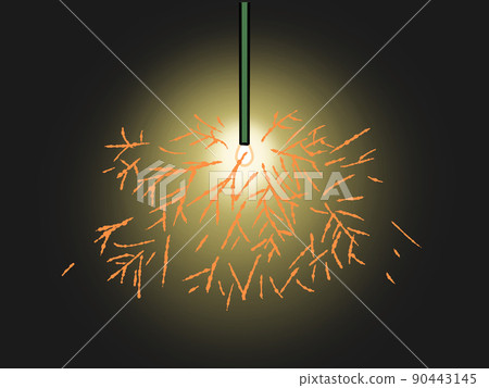 Illustration of sparkler (ring of light ants) 90443145