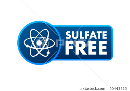 Banner with green sulfate free for packaging design. Green packaging. Vector banner Banner with green sulfate free for packaging design. Green packaging. Vector banner 90443313