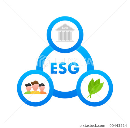 Environmental, social and corporate governance typography banner template. Isometric business concept. Sustainable development. Alternative energy Environmental, social and corporate governance typography banner template. Isometric business concept. Sustainable development. Alternative energy 90443314