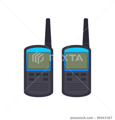 Flat walky talky for concept design. Vector isolated illustration 90443367
