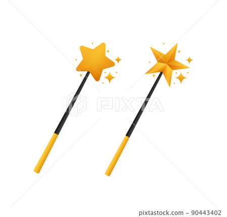 Flat golden illustration on transparent background. Realistic light effect. Stars vector Wind spell Flat golden illustration on transparent background. Realistic light effect. Stars vector Wind spell 90443402