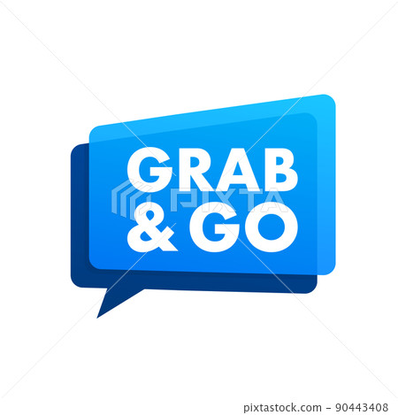 Banner with grab go. Fast money. Vector illustration Banner with grab go. Fast money. Vector illustration 90443408