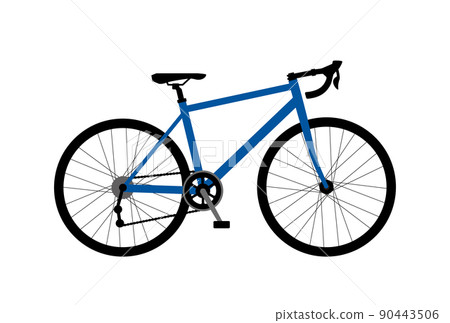 Illustration of a simple bicycle road bike Stock Illustration