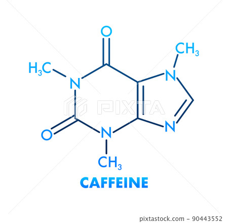 Sketch illustration with caffeine formula. Sketch vector illustration. Vector drawing Sketch illustration with caffeine formula. Sketch vector illustration. Vector drawing 90443552