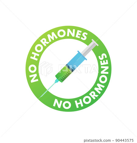 No hormone, great design for any purposes. Natural product. Healthy fresh nutrition. Vector stock illustration. No hormone, great design for any purposes. Natural product. Healthy fresh nutrition. Vector stock illustration. 90443575