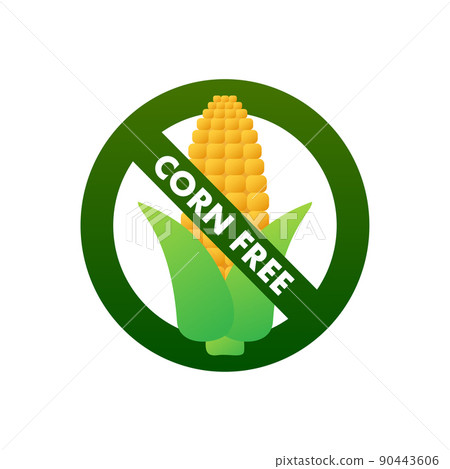 Cartoon corn free for promo design. Cartoon vector illustration Cartoon corn free for promo design. Cartoon vector illustration 90443606