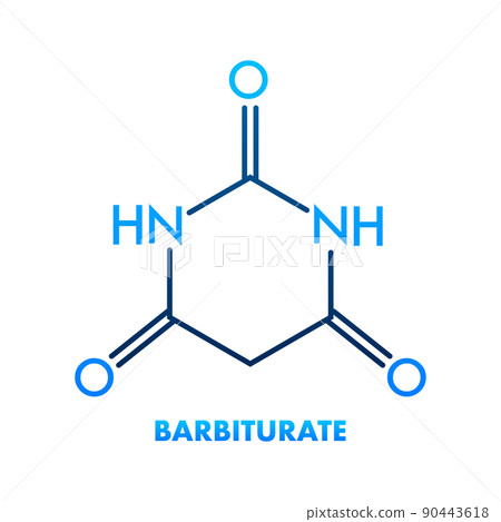Illustration with barbiturate for medical design. Vector illustration 90443618