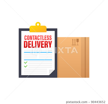 Contactless delivery for concept design. Contactless delivery. Contactless delivery for concept design. Contactless delivery. 90443652