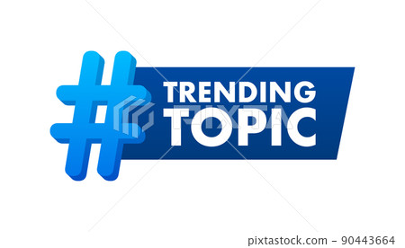 Trending topic icon badge. Ready for use in web or print design. Banner design. Trend vector illustration 90443664