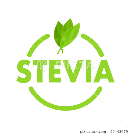 Flat icon stevia on white background. Vector logo. Logo symbol Flat icon stevia on white background. Vector logo. Logo symbol 90443679