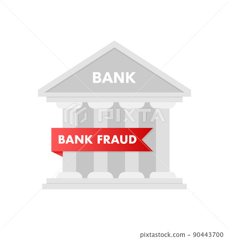 Flat style with bank fraud. Data protection. Online banking Flat style with bank fraud. Data protection. Online banking 90443700