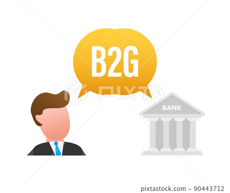 B2G or Business to Government Marketing. Vector... - Stock Illustration ...