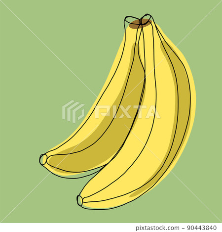 Simplicity banana fruit freehand continuous line drawing flat design. 90443840