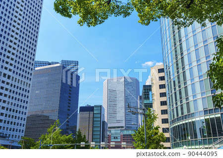 From the Umeda-Shimmichi intersection, Osaka Umeda buildings Hankyu Umeda From the Umeda-Shimmichi intersection, Osaka Umeda buildings Hankyu Umeda 90444095