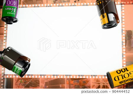 Negative film frame with cartridges Negative film frame with cartridges 90444452