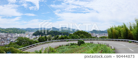 宇和島城和城下町的景觀全景 90444873