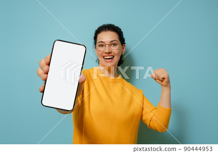 woman with smartphone woman with smartphone 90444953