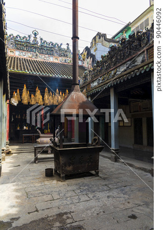 Interior view of Chua Ba Thien Hau temple in Ho Chi Minh City, Vietnam Interior view of Chua Ba Thien Hau temple in Ho Chi Minh City, Vietnam 90446092