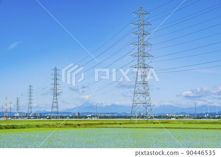Steel tower paddy power transmission line 90446535