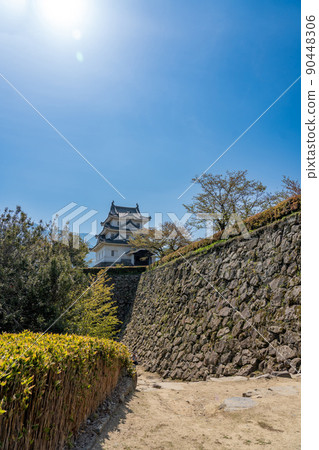 Uwajima City, Ehime Prefecture Morning castle tower and Ishigaki of Uwajima Castle Uwajima City, Ehime Prefecture Morning castle tower and Ishigaki of Uwajima Castle 90448306