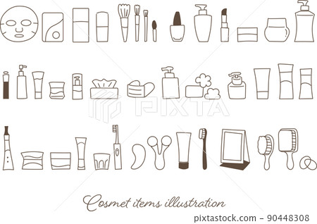 Beauty item icon set 90448308