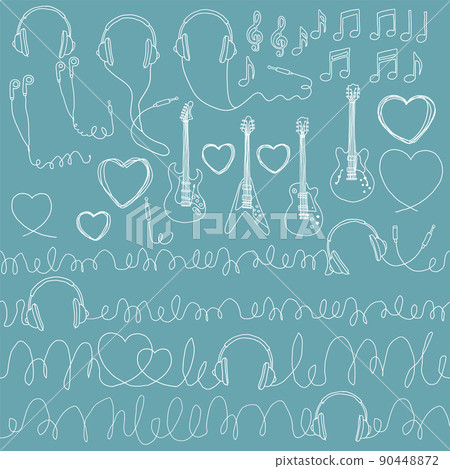 Heta-uma guitar and headphone material, 90448872