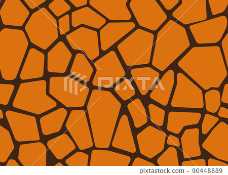 Giraffe skin in brown color seamless pattern. Animal Texture for background. Vector. 90448889