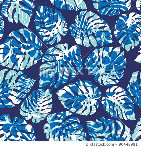 Seamless tropical pattern, perfect for Hawaiian shirts, 90448981