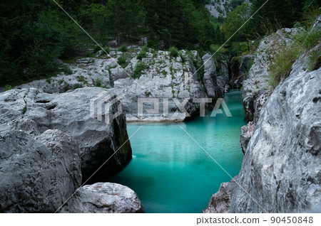 Big gorge of soca river 90450848
