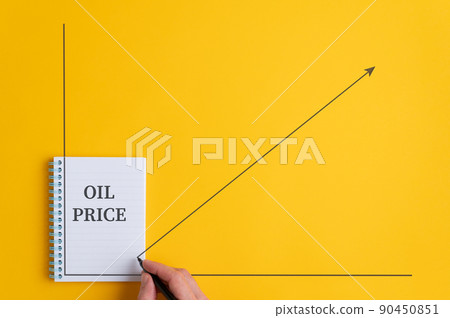 Conceptual image of a rapid oil price growth Conceptual image of a rapid oil price growth 90450851