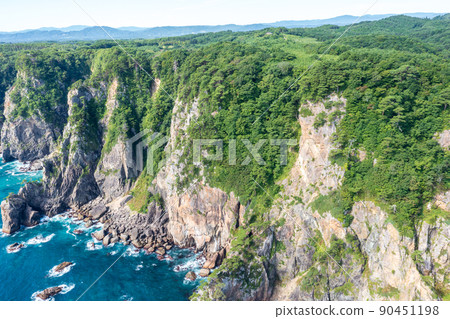 鳥瞰“岩手縣”三陸重建國家紀念物北山崎 鳥瞰“岩手縣”三陸重建國家紀念物北山崎 90451198