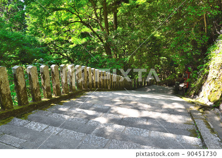 從鞍馬寺到貴船神社的登山步道風景 從鞍馬寺到貴船神社的登山步道風景 90451730