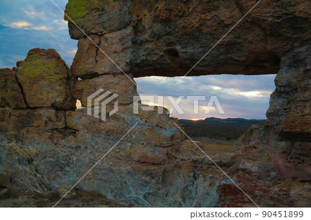 Abstract Rock formation aka window at Isalo national park, Madagascar 90451899