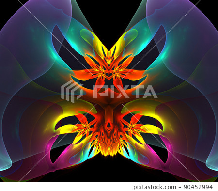 Computer generated colorful fractal artwork 90452994