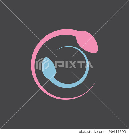 Sperm logo illustration Sperm logo illustration 90453293