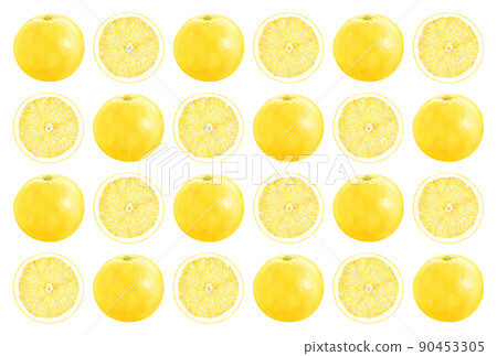 Background material Postcard Watercolor Grapefruit 90453305