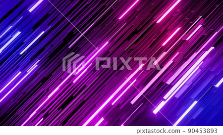 3d render. 3d abstract simple geometric background with red blue blocks like light bulbs flashing neon lights. Creative simple motion design bg with 3d objects. 3d render. 3d abstract simple geometric background with red blue blocks like light bulbs flashing neon lights. Creative simple motion design bg with 3d objects. 90453893