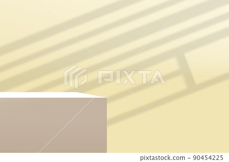 Product stage platform with window shadow on background Vector Product stage platform with window shadow on background Vector 90454225