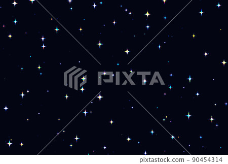 Background material_stars_colorful - Stock Illustration [90454314] - PIXTA