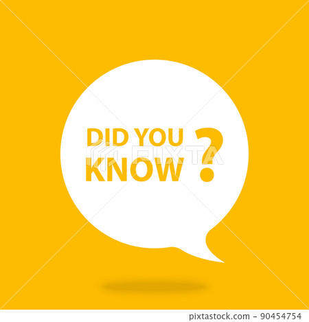 Did you know speech bubble banner vector with copy space for business, marketing, flyers, banners, presentations and posters. illustration 90454754
